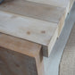 Modern Rustic Console Table - 71" Entryway Table with Sculpted Block Design