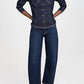 Cinq A Sept - Denim Scrunch Sleeve Top