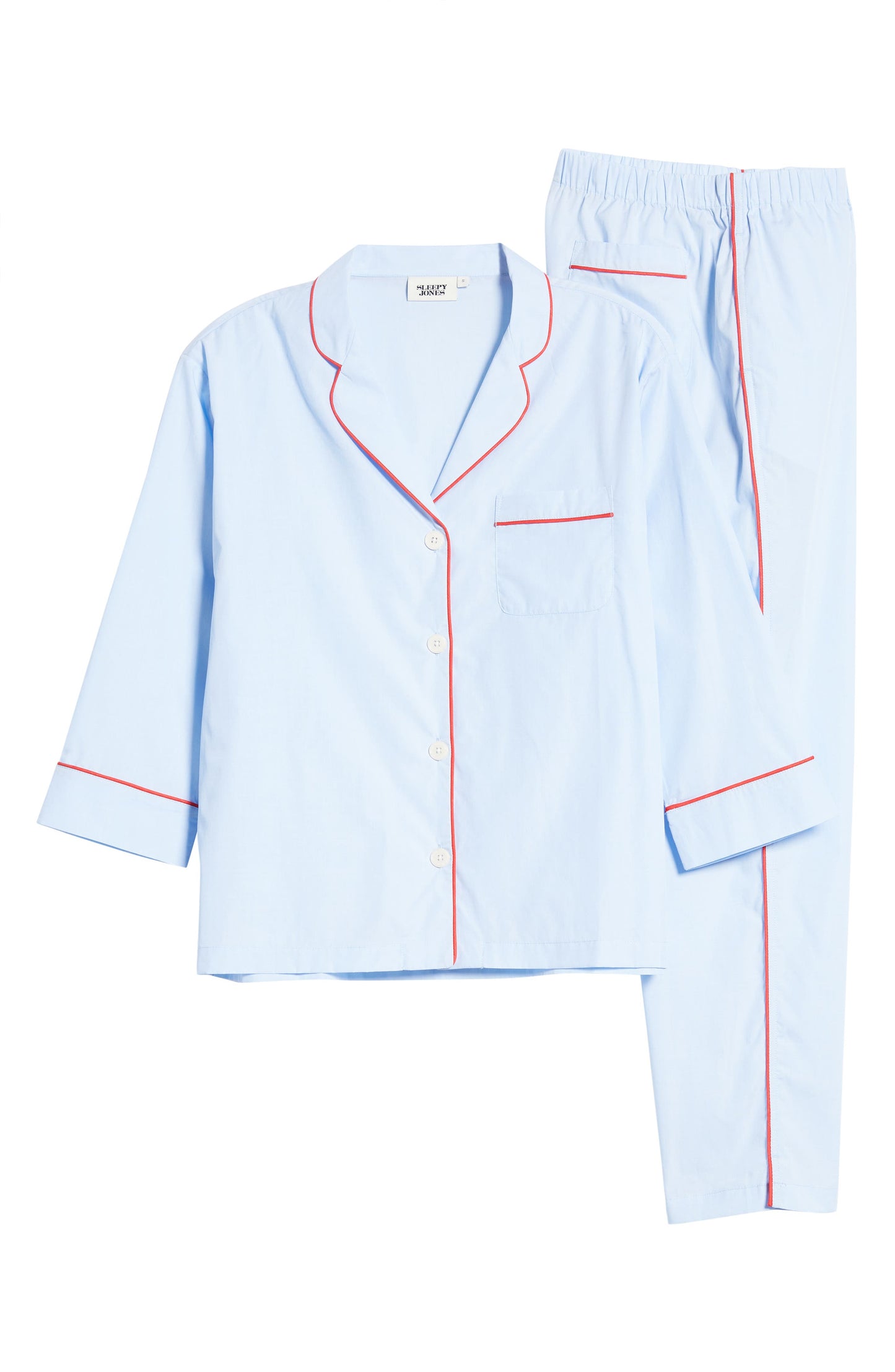 Sleepy Jones Women's Blue Cotton Pajamas Size Small