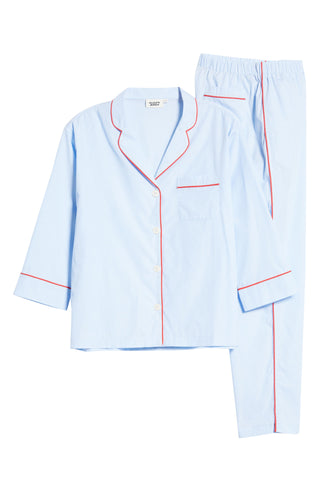 Sleepy Jones Women's Blue Cotton Pajamas Size Small