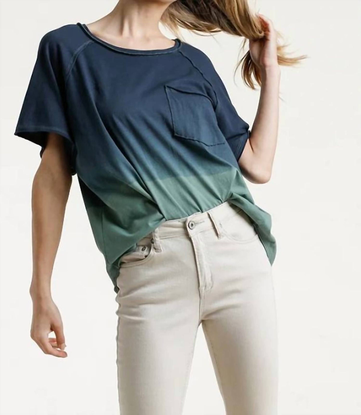 Umgee - Dip Dye Raw Edged Top