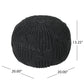 Bordeaux Knitted Cotton Round Pouf