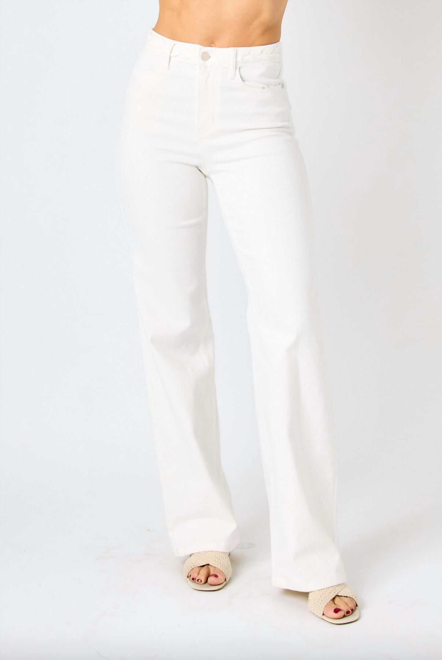 Judy Blue - High Waist Braided Wide Leg Jean