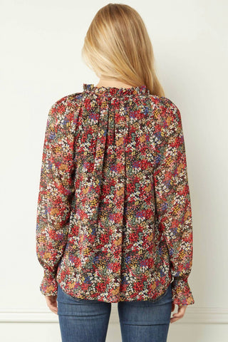 Entro - Floral V-neck Top