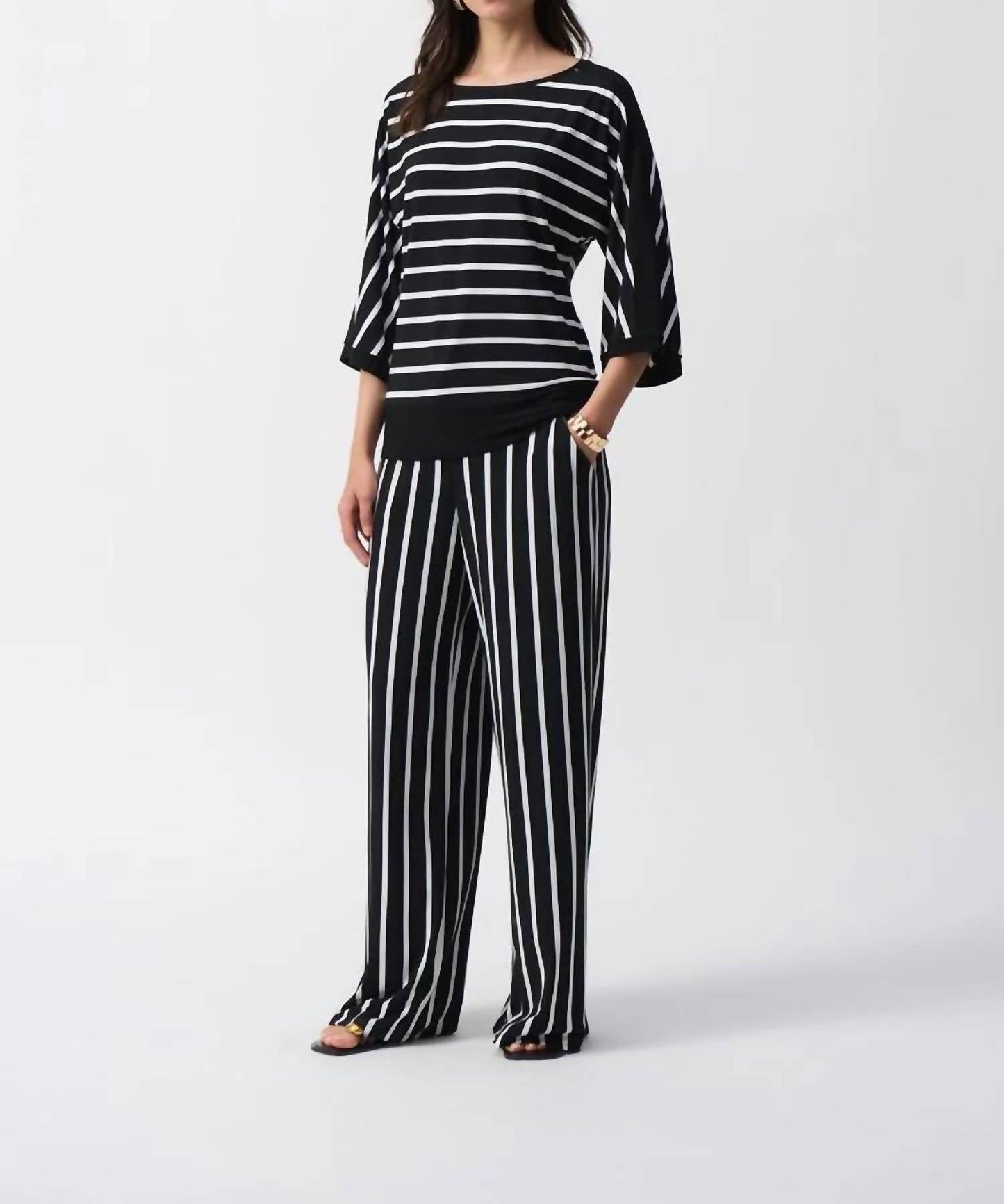 Joseph Ribkoff - Silky Knit Stripe Print Fitted Top