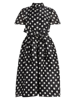 Carolina Herrera - Women's Polka Dot Midi Shirt Dress