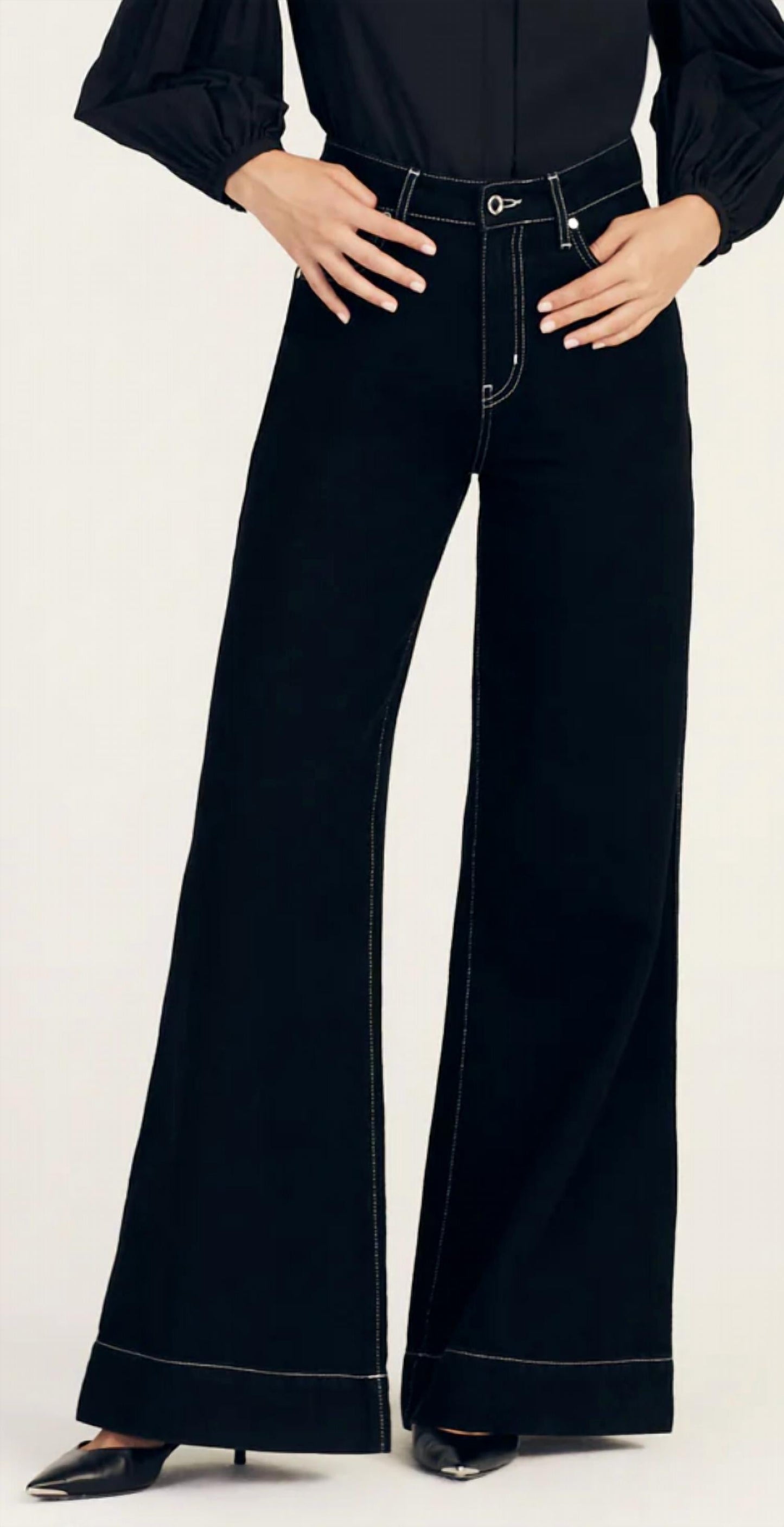 Derek Lam 10 Crosby - Women's Coralie High Rise Wide Leg