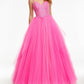 Ashleylauren - Spaghetti Strapped Tulle Prom Dress