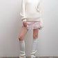Blu Pepper - V Neck Drop Shoulder Back Bow Tie Detail Sweater