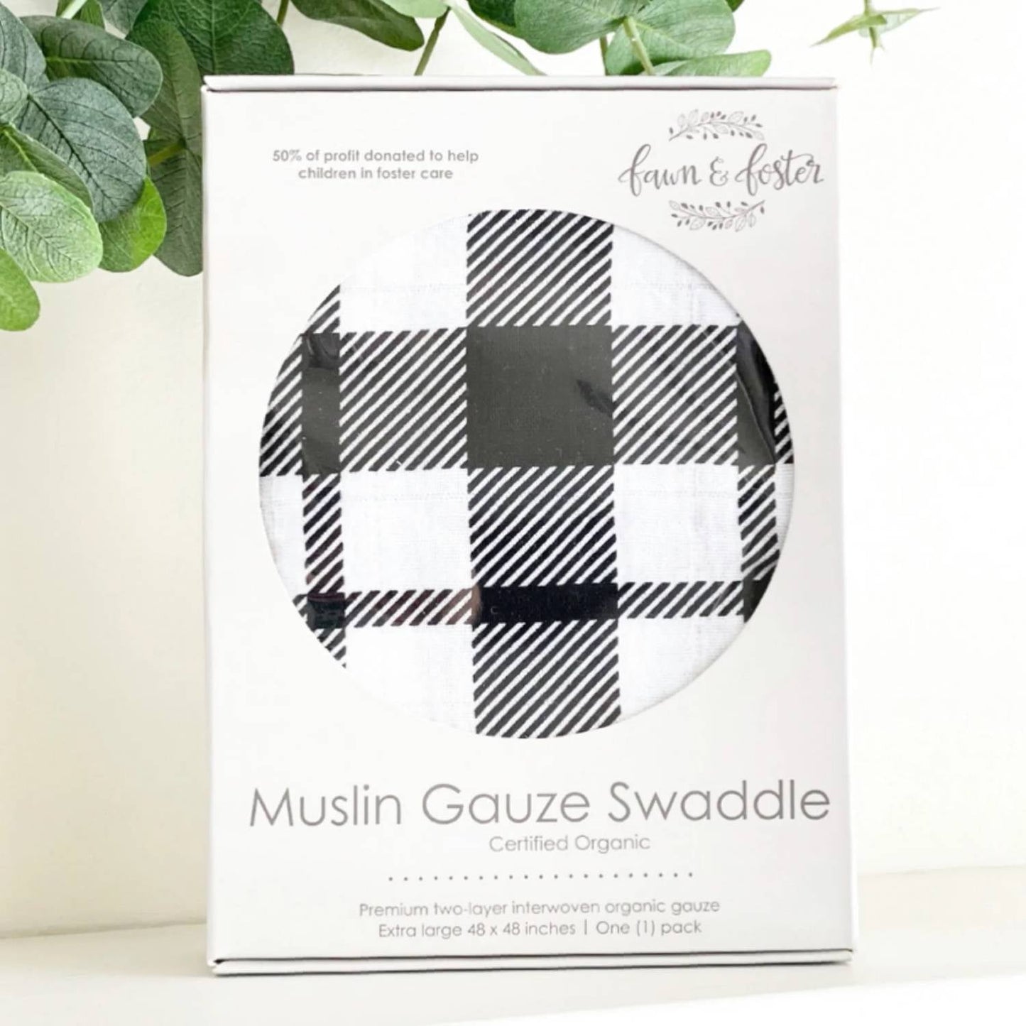 Fawn & Foster - Baby Organic Muslin Gauze Swaddle Blanket - Lennox