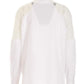 Pinko - Clotilde Lace Detail On Shoulder Cotton Blouse