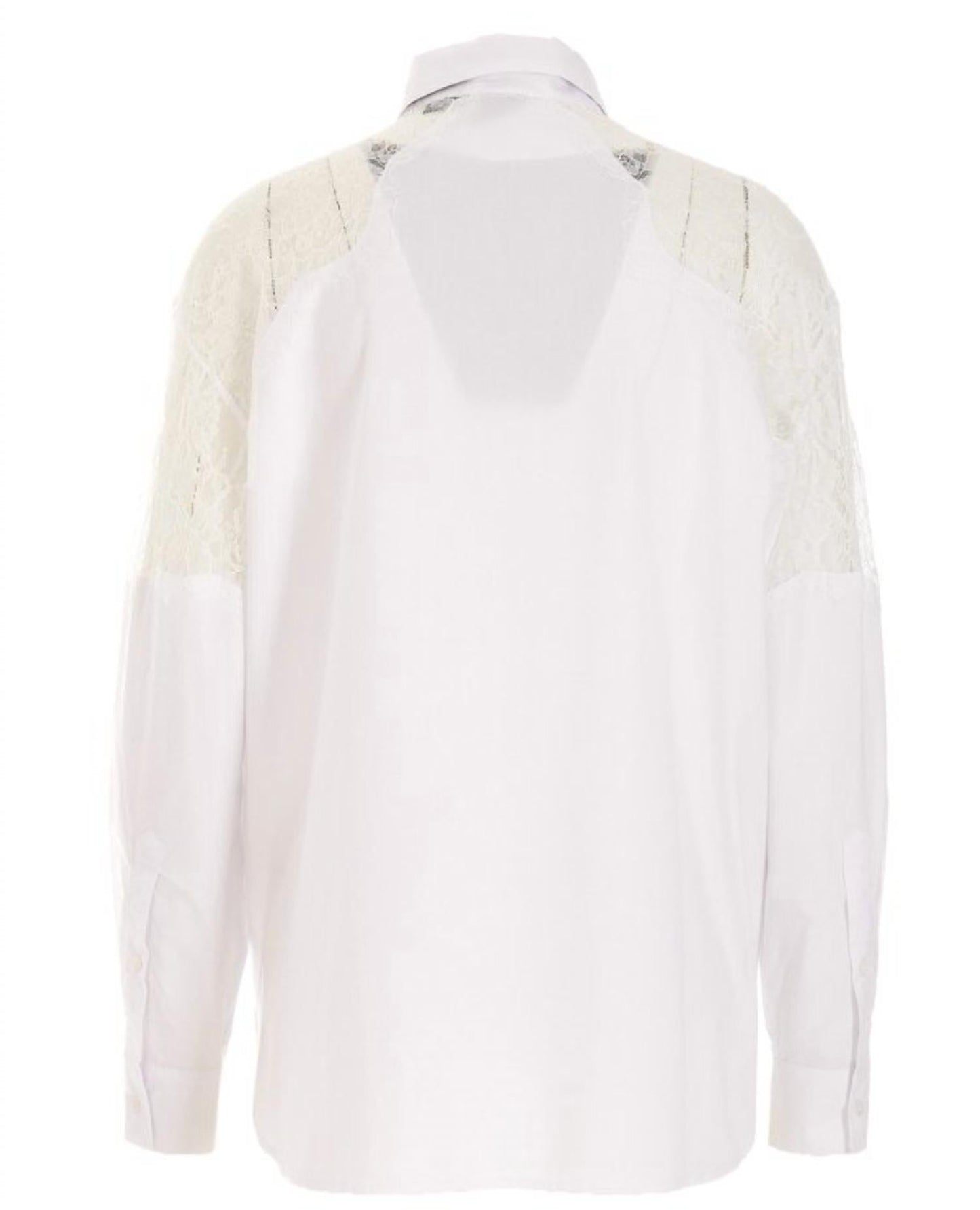 Pinko - Clotilde Lace Detail On Shoulder Cotton Blouse