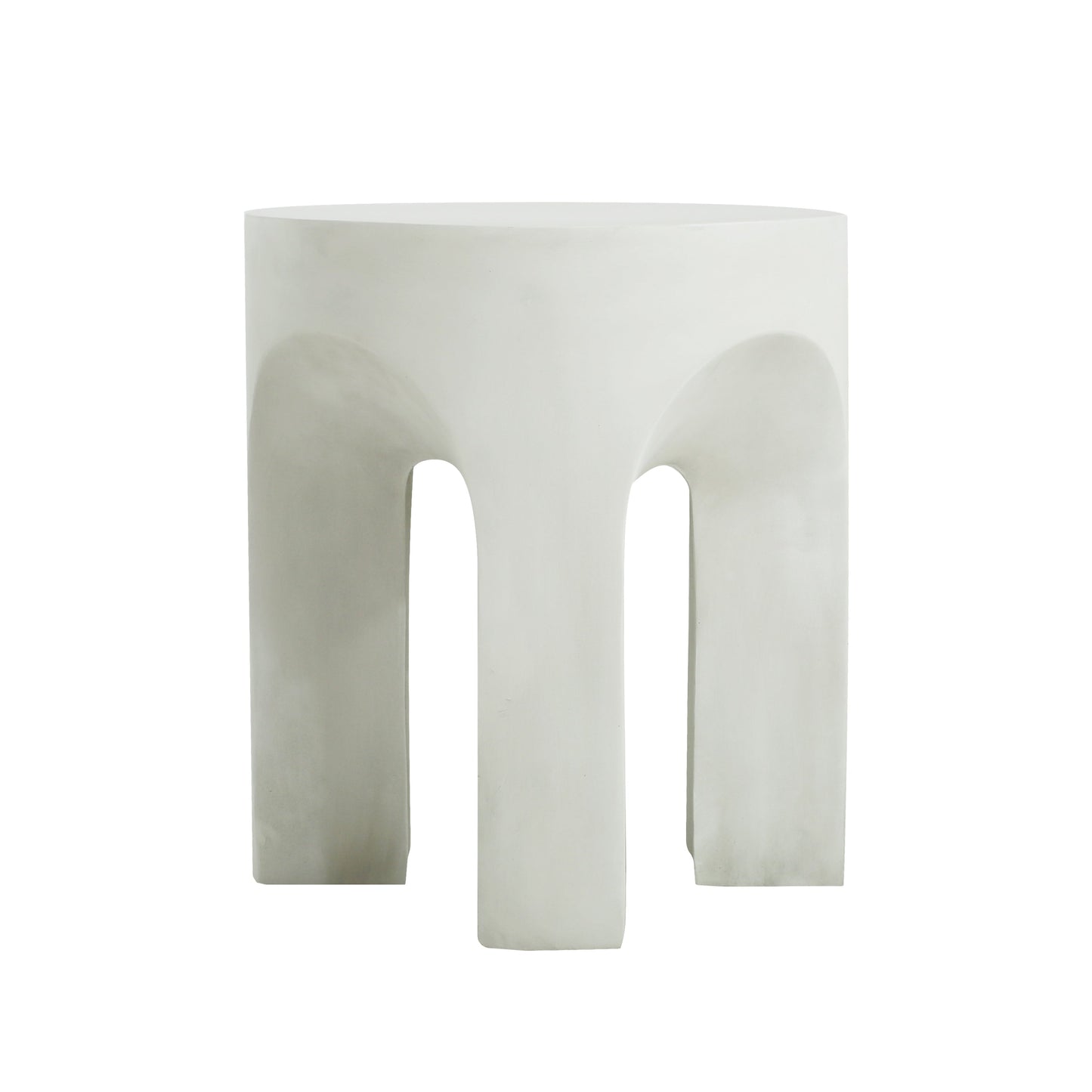 Outdoor MGO Round Top Side Table in Antique White