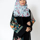 Urban Modesty Women's Mesh MIDI Embroidered Cardigan Black Size X-Large