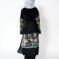 Urban Modesty Women's Mesh MIDI Embroidered Cardigan Black Size X-Large