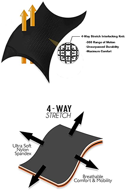 InstaSlim Men's Compression Slimming And Support Band Black Size Large