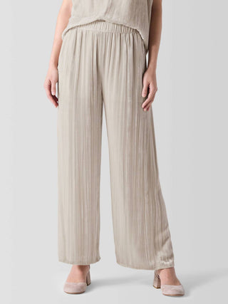 Eileen Fisher - Crushed Velvet Wide-leg Pants