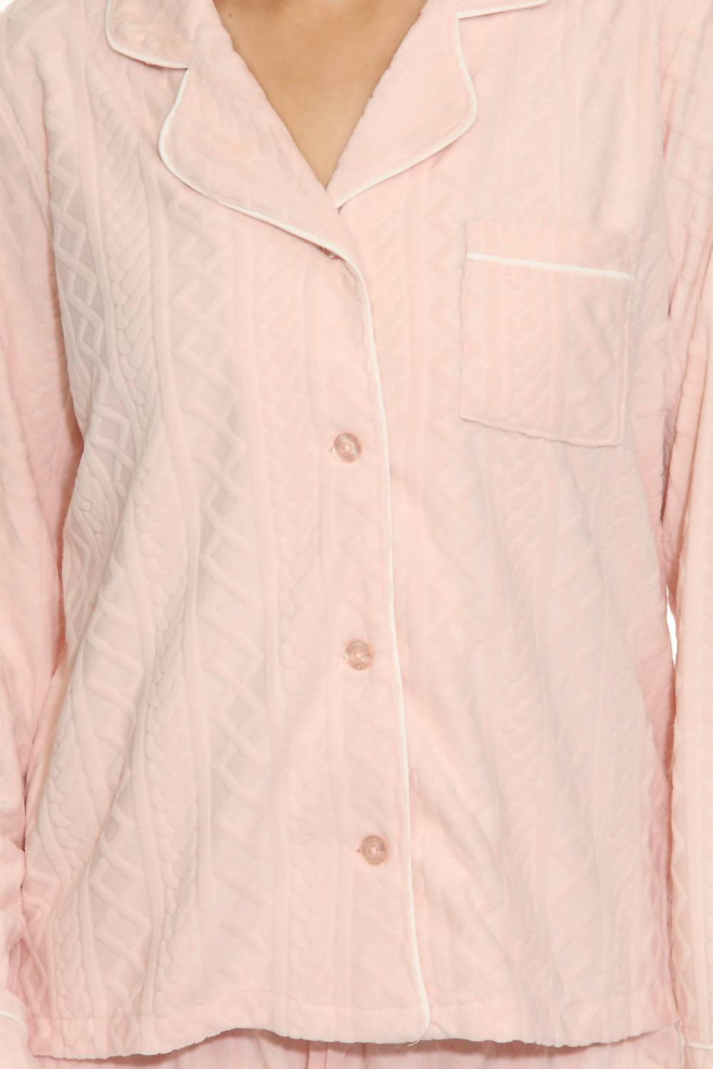 Pj Salvage - Women's Very Terry Cable Crew Pajama Top