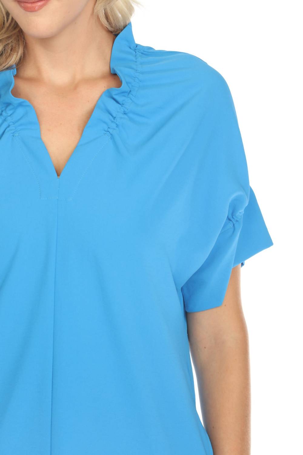 Joseph Ribkoff - Ruffled V-neck Shift Dress