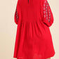 Umgee - Floral Embroidered Dress