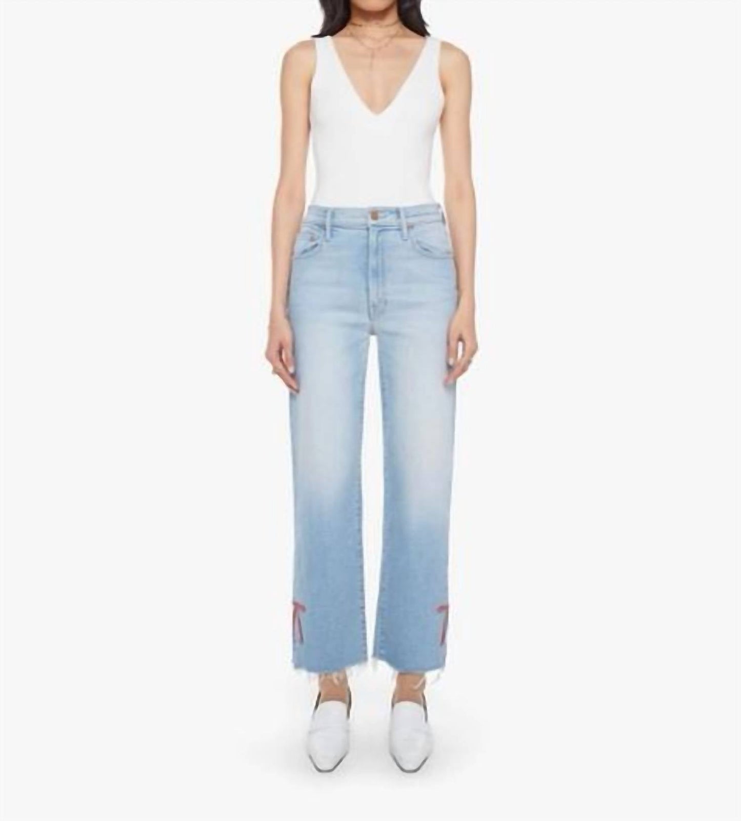 Mother - Rambler Zip Slice Hover Fray Jeans