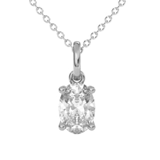 Allyanna Gifts - Women's Moissanite Solitaire Oval Necklace