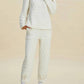 Trendsi - Double Take Full Size Texture Round Neck Long Sleeve Top and Pants Set