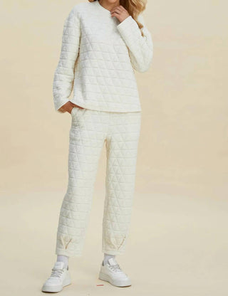 Trendsi - Double Take Full Size Texture Round Neck Long Sleeve Top and Pants Set