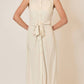 Cozy Co. - Button Up Midi Dress With Waist Tie Detail