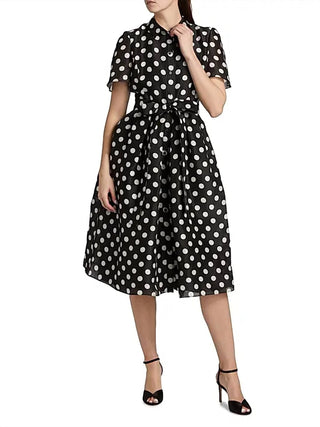 Carolina Herrera - Women's Polka Dot Midi Shirt Dress
