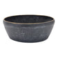 Round Distressed Metal Planter with Gold Accent (Set of 2)