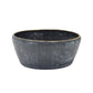 Round Distressed Metal Planter with Gold Accent (Set of 2)