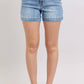 Judy Blue - Mid Rise Denim Trouser Short