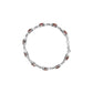 .925 Sterling Silver 7x7mm Checkered Cushion Red Garnet and Diamond Accent Fashion Tennis Link Bracelet (I-J Color, I1-I2 Clarity) - Size 7" Inch