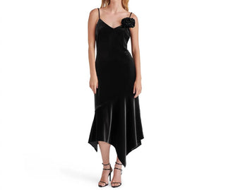 Steve Madden - Lucille Velvet Rosette Midi Dress