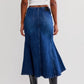 Free People - Zia Midi Denim Skirt