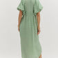 Entro - Textured Short Sleeve Midi Dress
