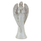 Serene angel figurine with bird accent (set of 2)