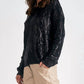 Elan - Metallic Cable Crewneck Sweater