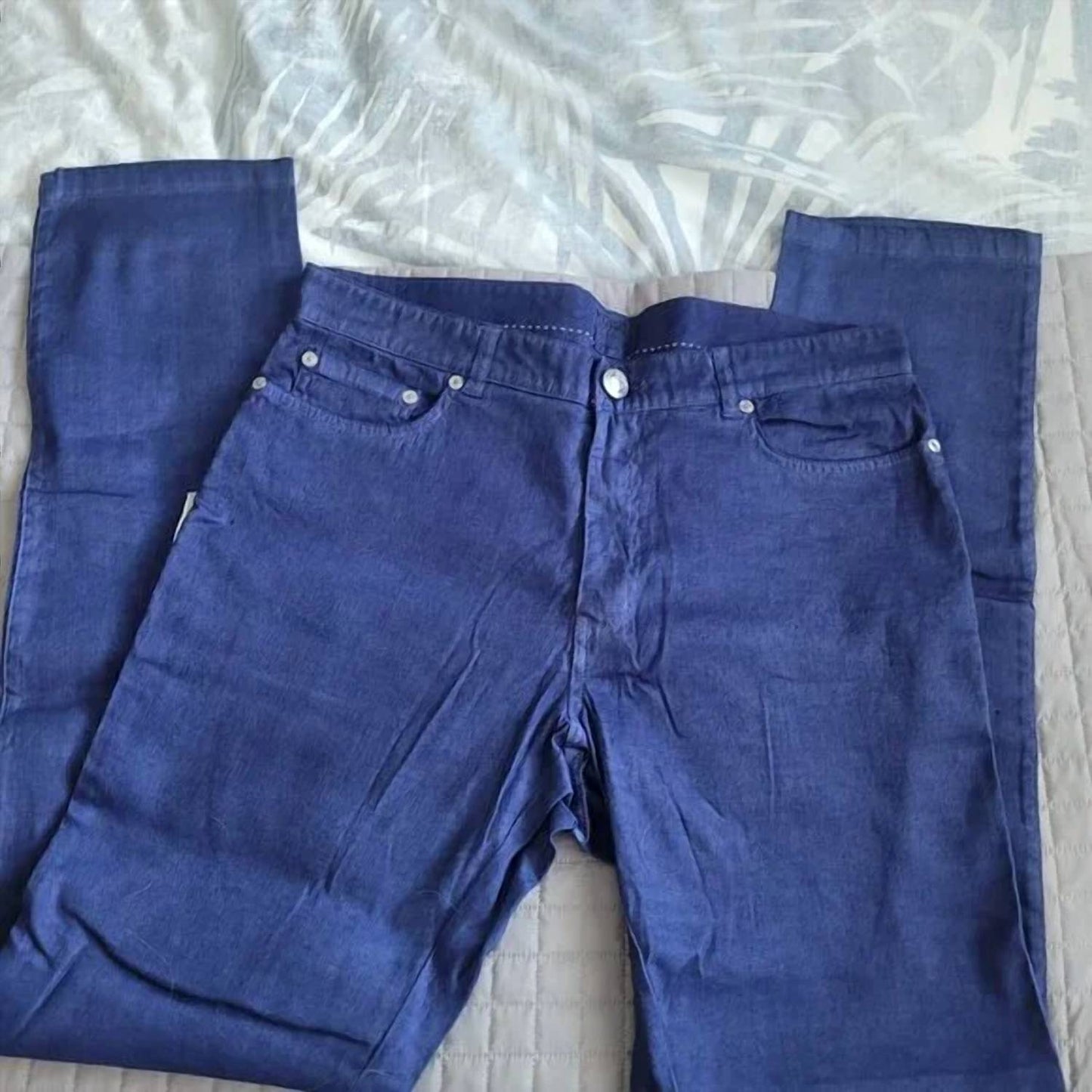 120% Lino - Men's 5 Pocket Slim-fit Zip Pant