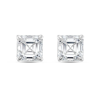 Diana M Jewels - 8.00 Cts Lab Grown Asscher Cut Stud Earrings