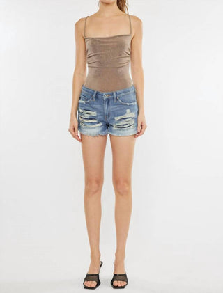 Kancan - Gizelle Mid Rise Boyfriend Shorts