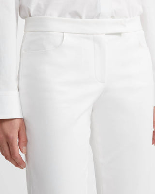 Theory - Crop Stretch Cotton Straight Leg Pants