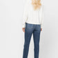 Judy Blue - Destroyed Cuffed Mid Rise Slim Fit Denim Jeans