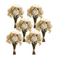 Ivory White Peony and Hydrangea Flower Bouquet (Set of 6)