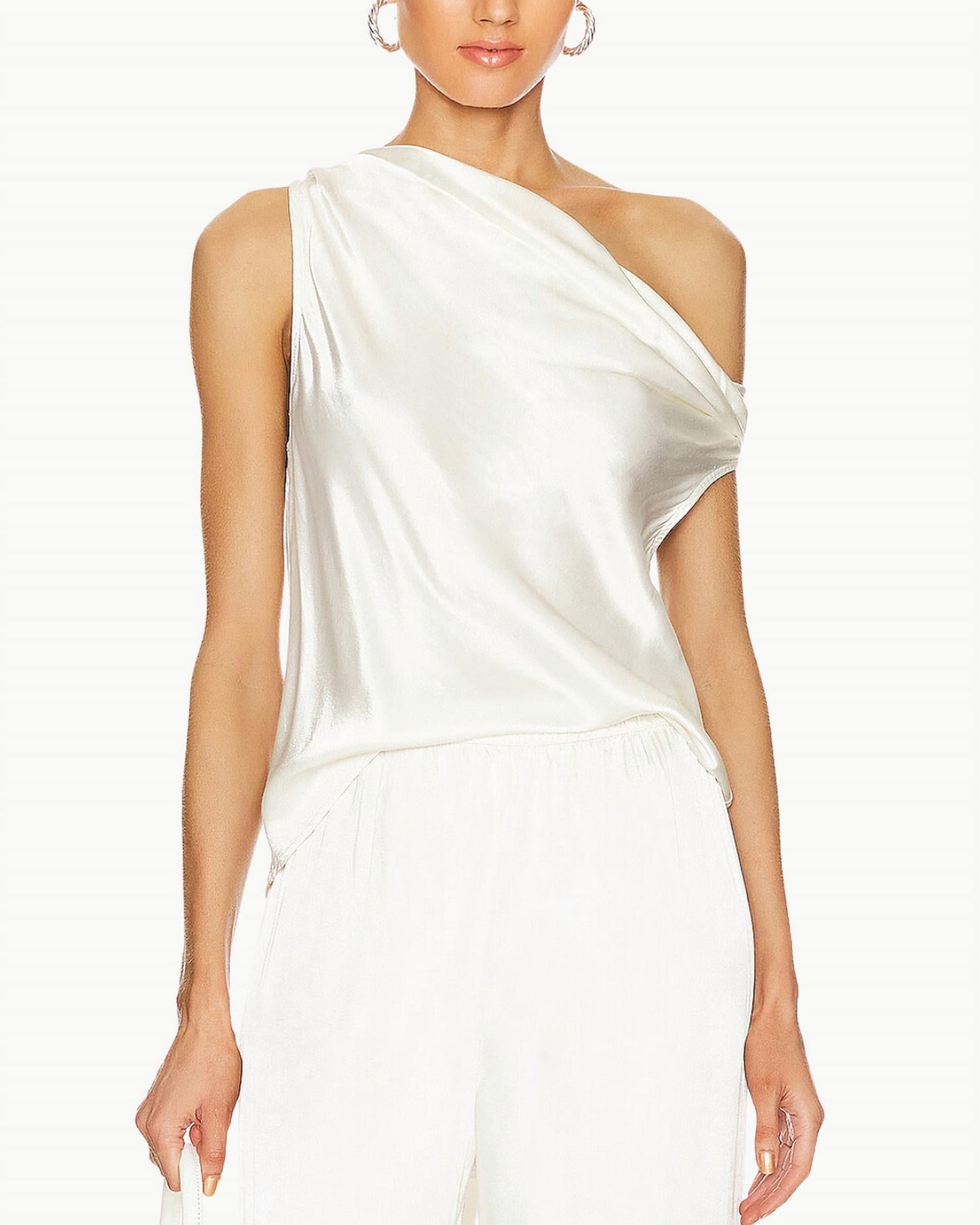 Enza Costa - Silk Bias Off-shoulder Top