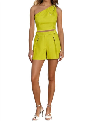 Milk & Honey - Paige One-shoulder Bow Detail Short Set