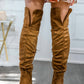 Surelymine - Women's Unmatchable Pointy Slouchy Knee And Thigh High Boots