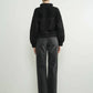Aaron & Amber - Eyelet Placket Sweatshirt