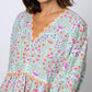 Juliet Dunn - V-neck Tiered Mini Dress